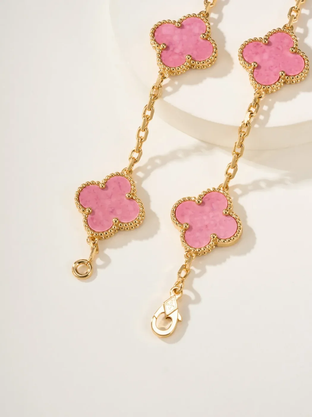 Van Cleef & Arpels Alhambra Pink Five-Clover Gold-Tone Bracelet product view 4