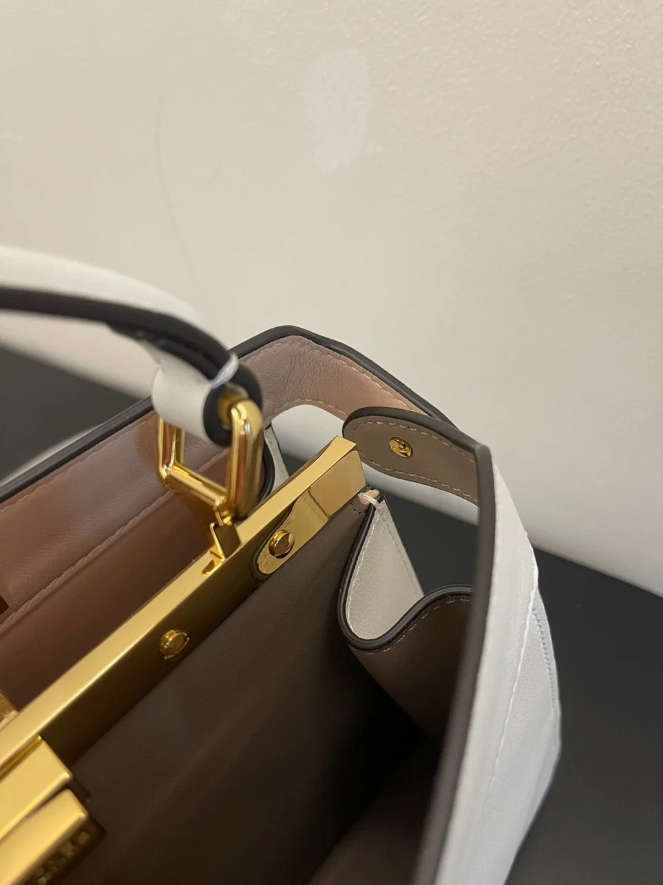 Fendi Peekaboo ISeeU Medium Bag In White Calfskin product view 4