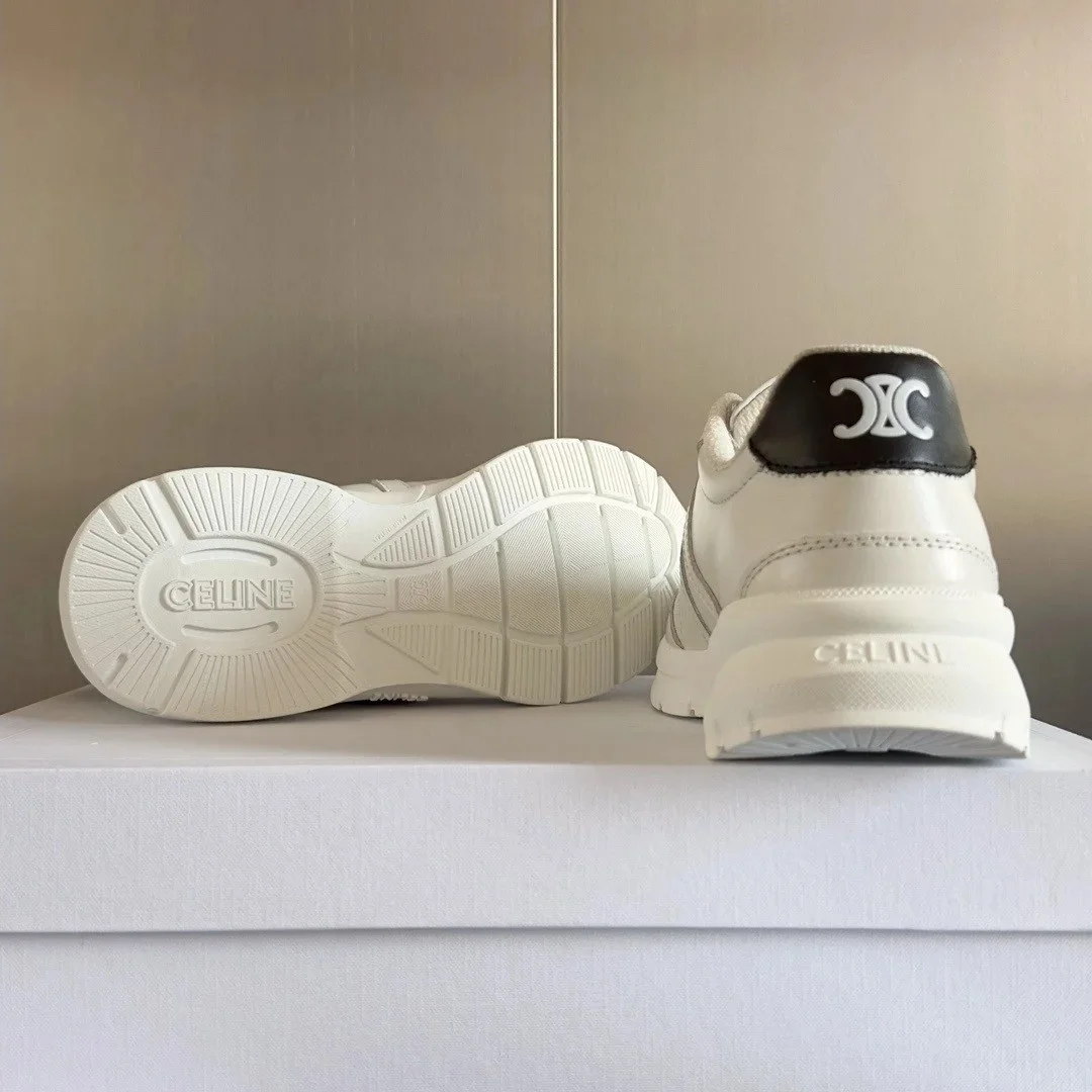 Celine Women’s Runner CR-02 Low-top Sneakers in White Leather product view 2