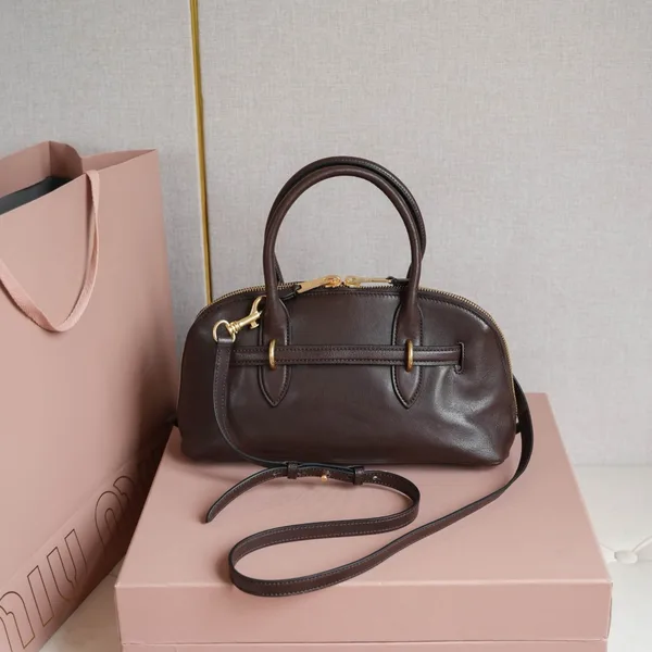 Miu Miu Aventure Medium Top-handle Bag in Briarwood Nappa Leather product view 4