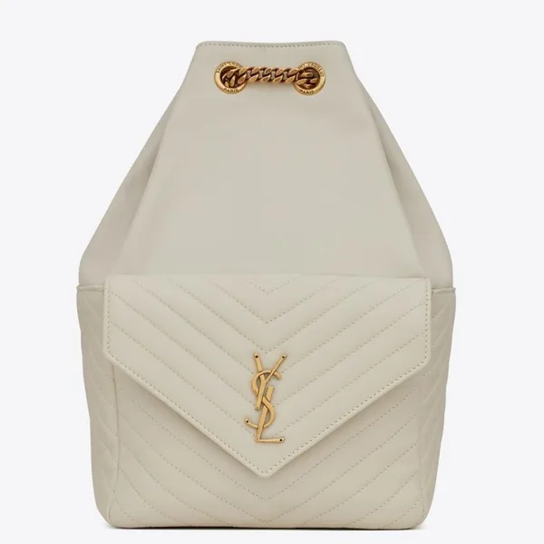 Saint Laurent Joe Backpack In White Quilted Lambskin product photo