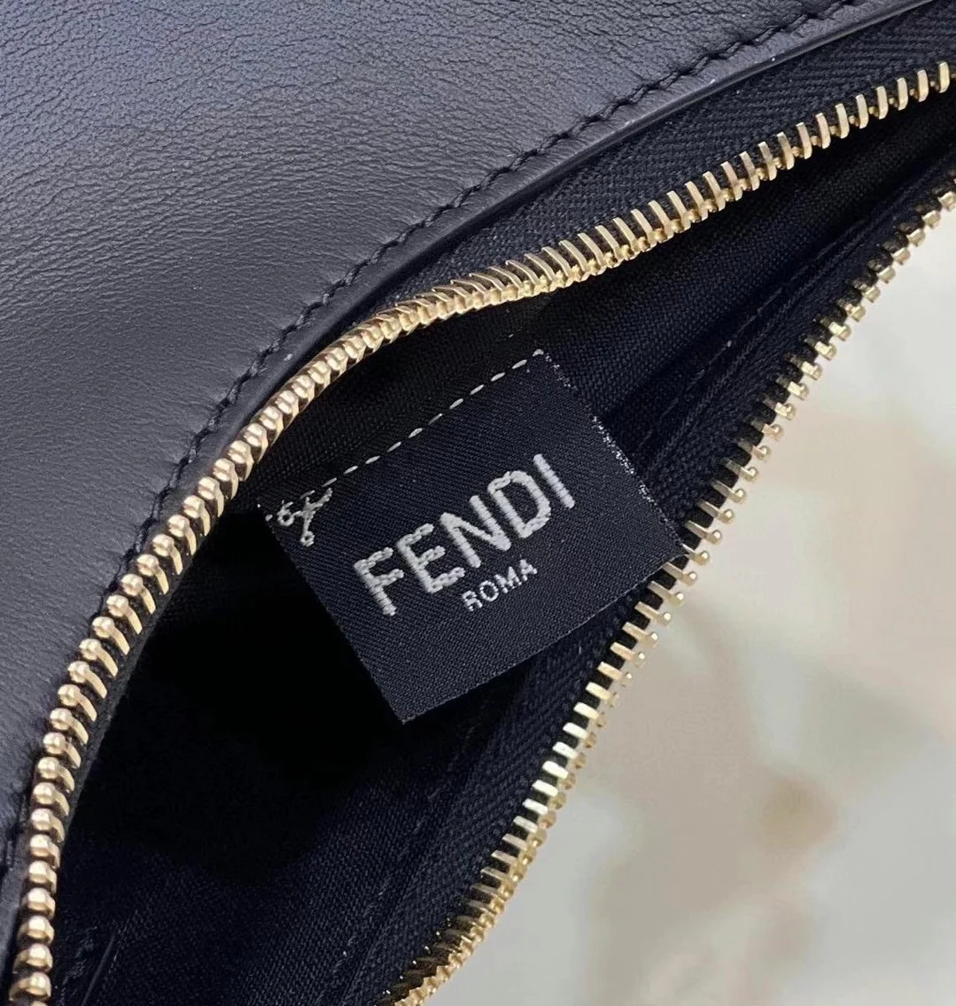 Fendi Fendigraphy Small Hobo Bag In Black Leather product view 11
