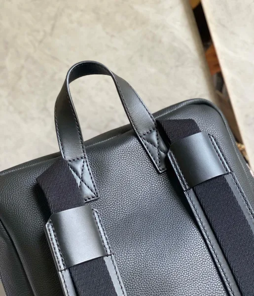 Loewe Military Backpack in Black Grained Leather product view 4