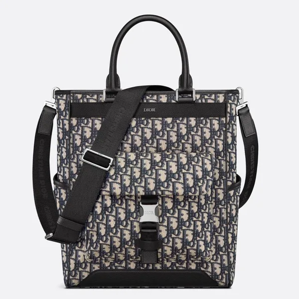 Dior Explorer Tote Bag Beige and Black Dior Oblique Jacquard product photo