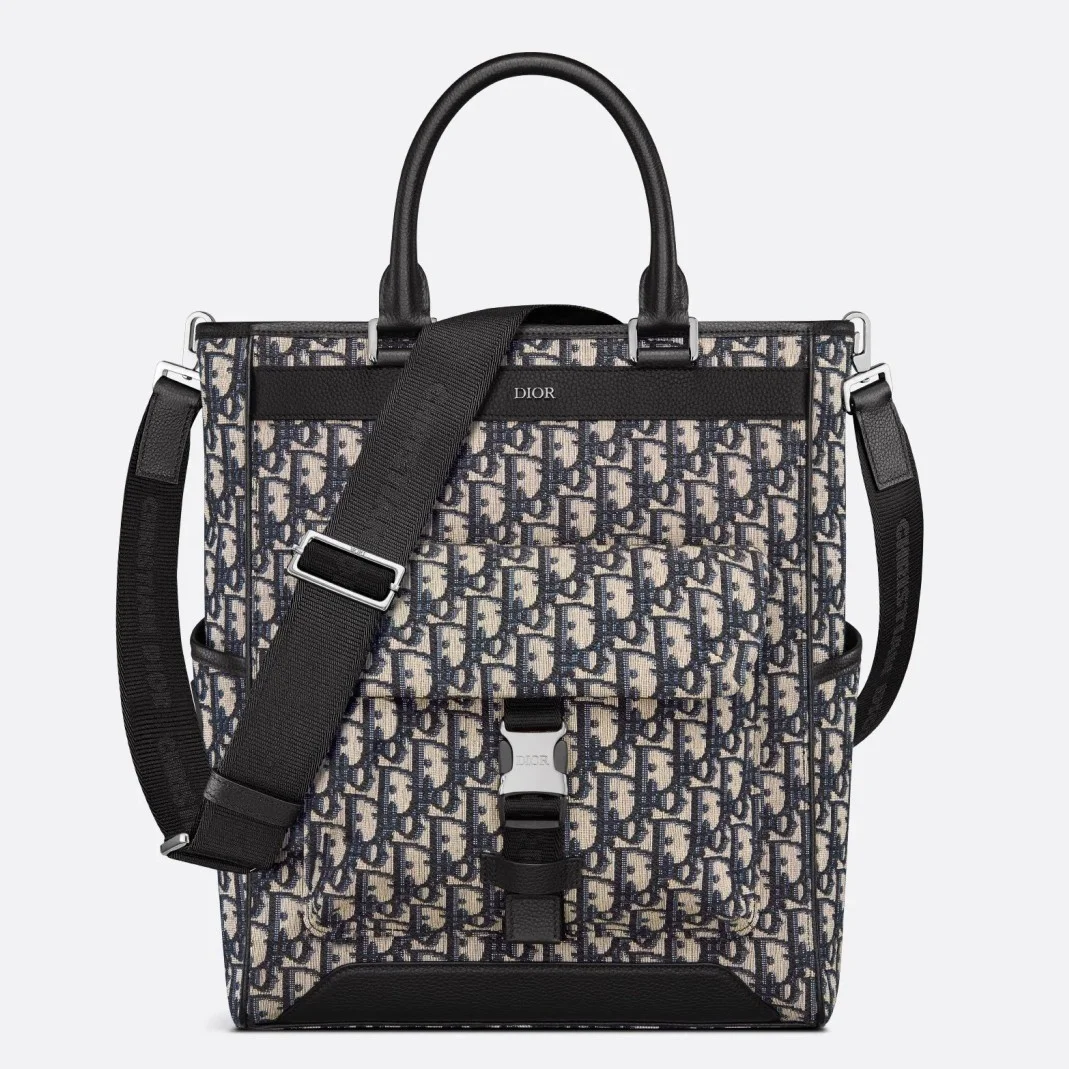 Dior Explorer Tote Bag Beige and Black Dior Oblique Jacquard product view 1