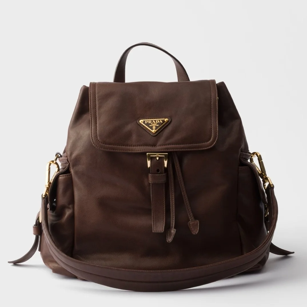 Prada Explore Medium Backpack in Sienna Nappa Leather product view 1