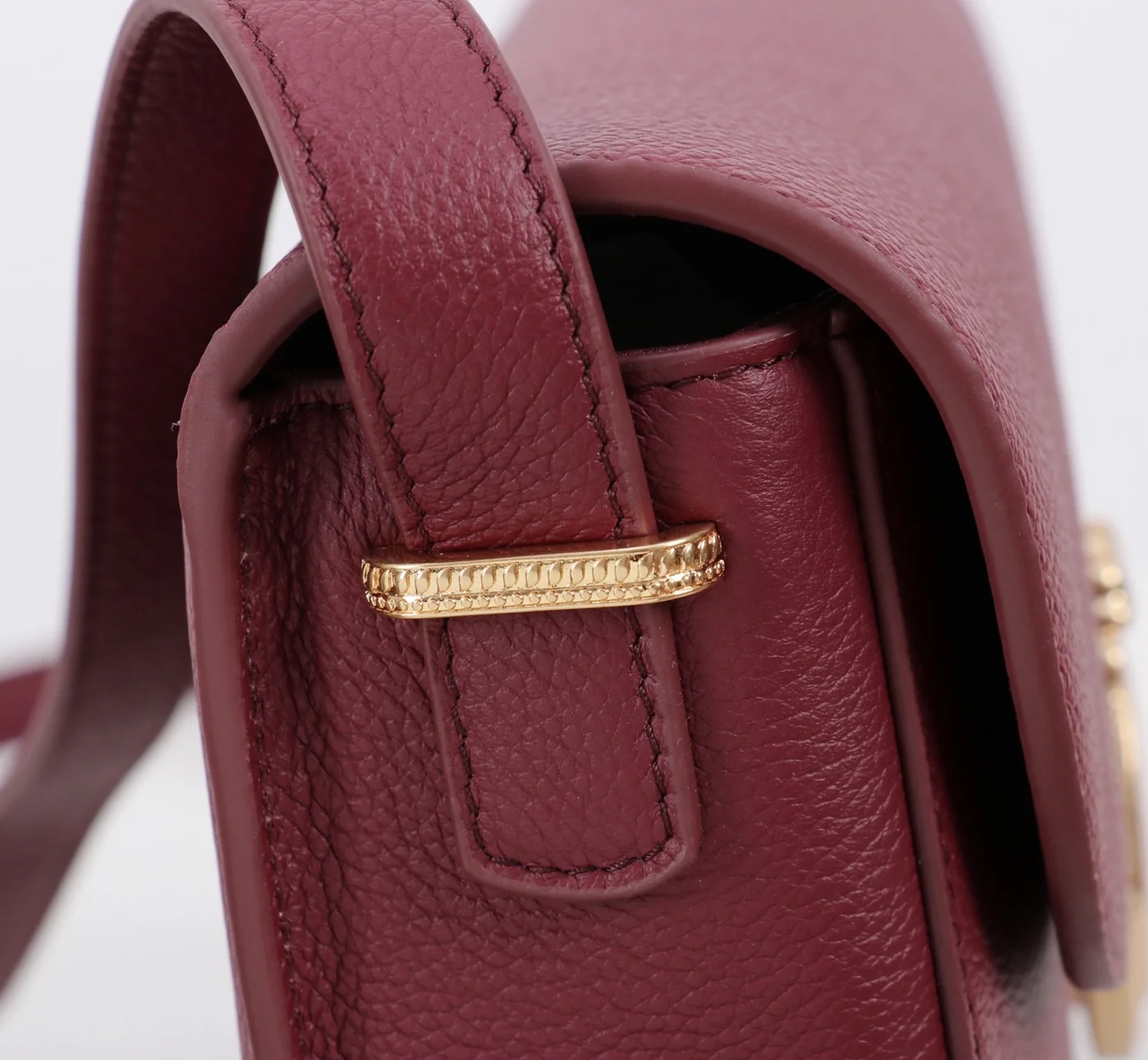 Medium Dior Médaillon Flap Bag — Burgundy product view 6