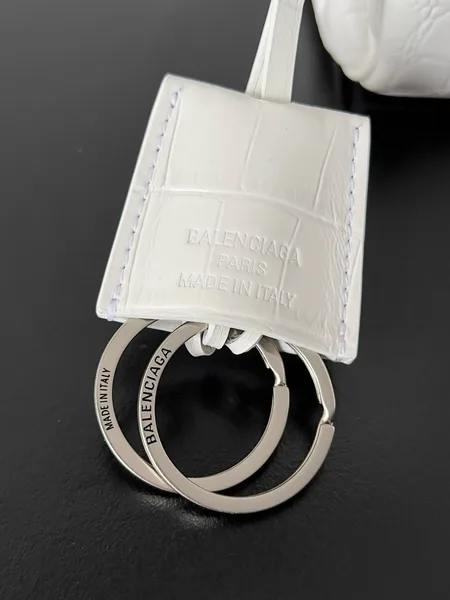 Balenciaga Rodeo Large Bag in White Croc-Embossed Calfskin product view 2