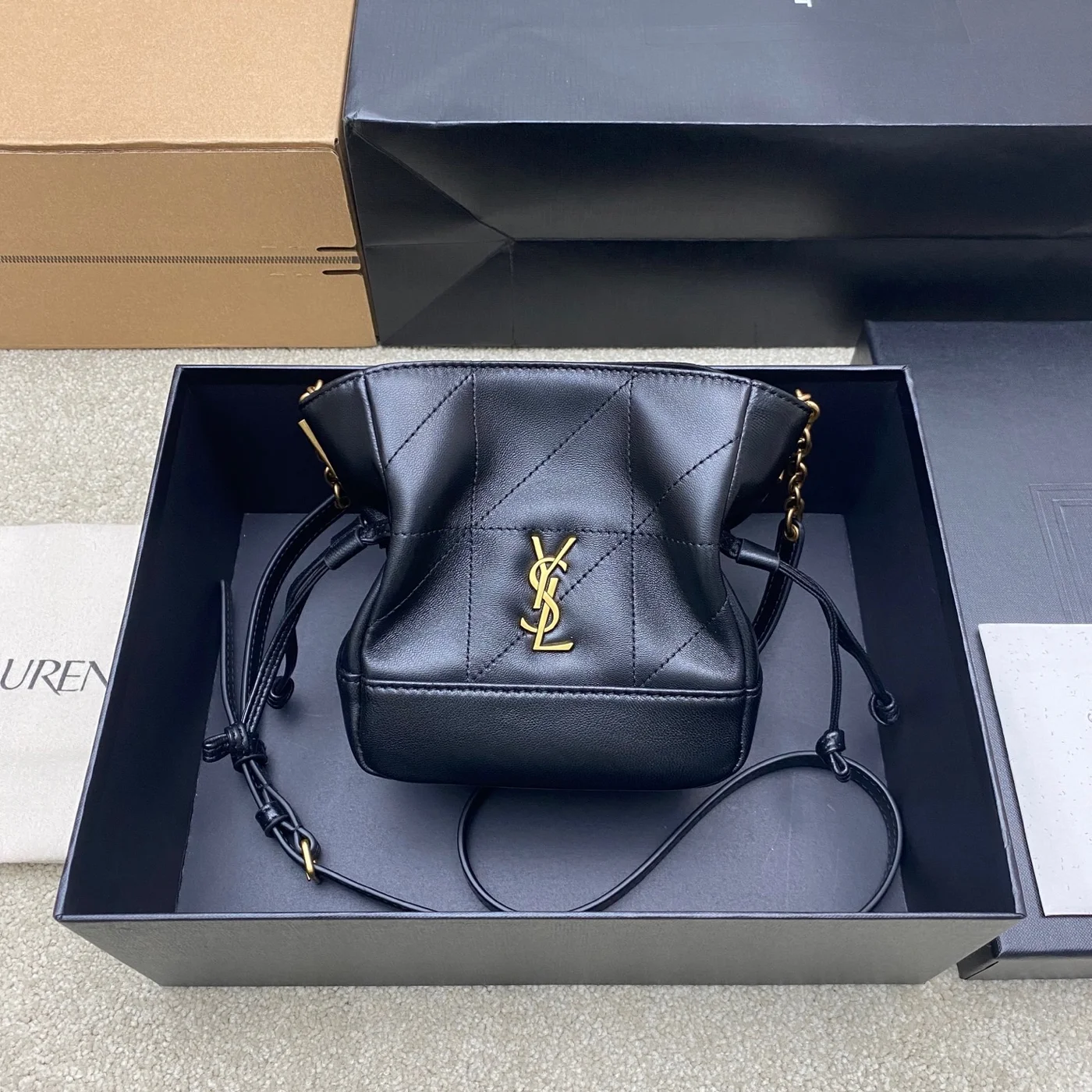 Saint Laurent Jamie Mini Shoulder Pouch — Black product view 1