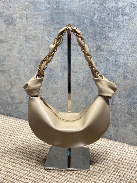 Saint Laurent Amalia Mini Hobo Bag — Beige product photo
