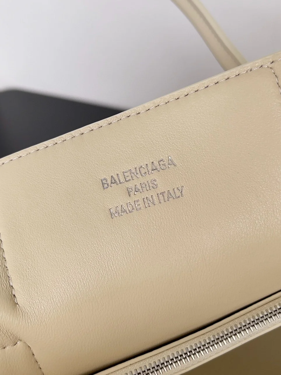 Balenciaga Bel Air Carry All Medium Bag in Beige Calfskin product view 8