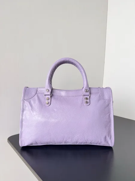 Balenciaga Le City Small Bag in Lilas Arena Lambskin product view 2