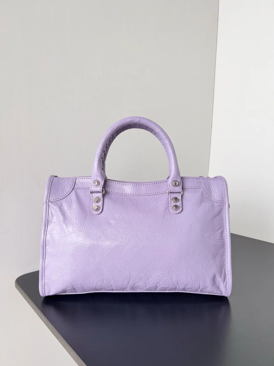 Balenciaga Le City Small Bag in Lilas Arena Lambskin product view 2