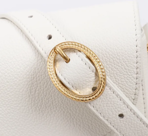 Medium Dior Médaillon Flap Bag — White product view 4