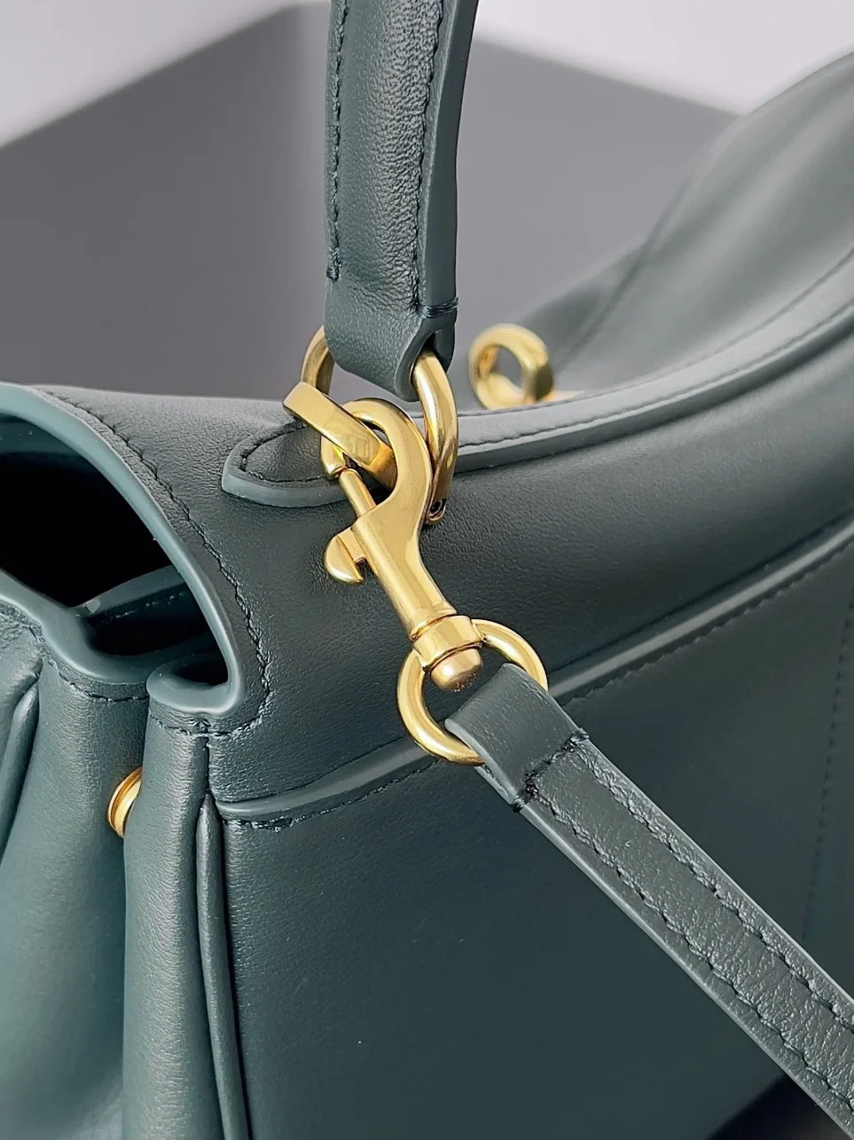 Balenciaga Rodeo Mini Bag in Dark Green Calfskin product view 7