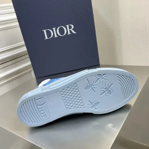 Dior Men’s B23 High-top Sneakers In Ligth Blue Oblique Canvas product view 10