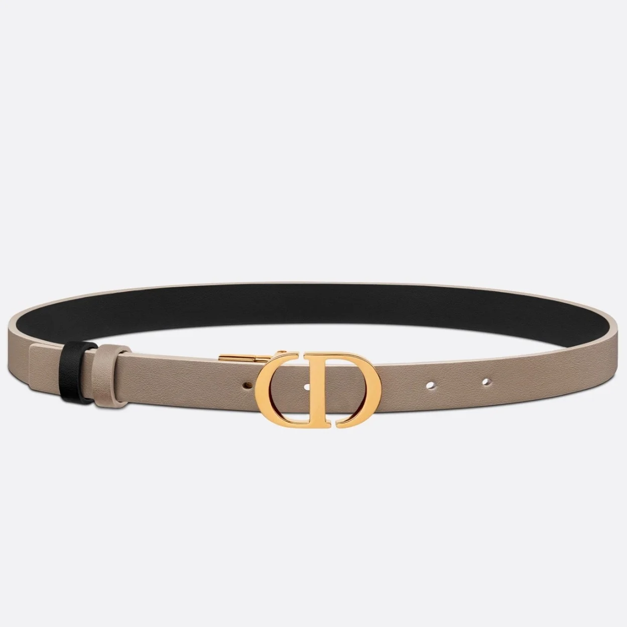 Dior 30 Montaigne Reversible 20MM Belt in Grey and Black Calfskin product view 1