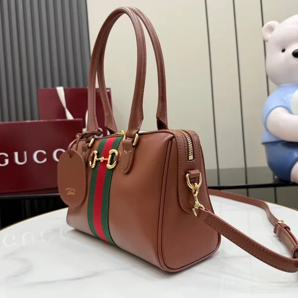 Gucci Borsetto Medium Boston Bag — Brown product view 6