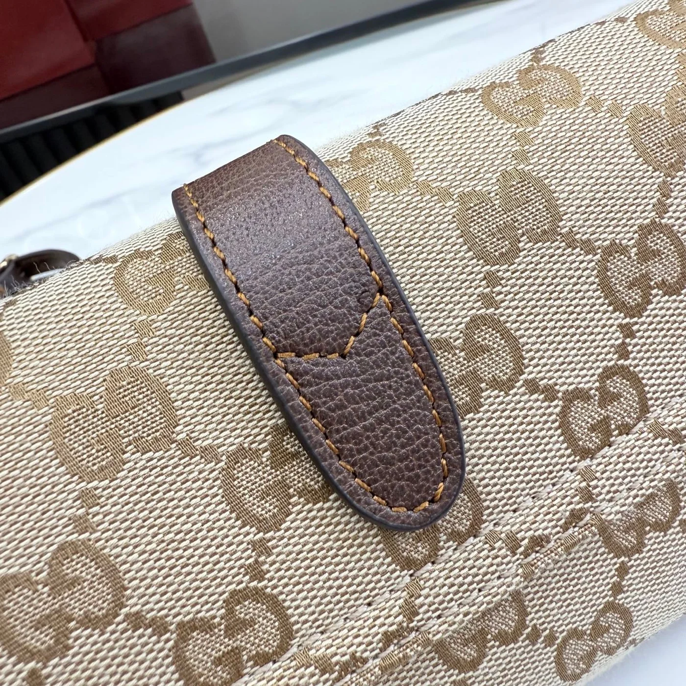 Gucci Jackie Small Shoulder Bag — Beige Jacquard product view 12
