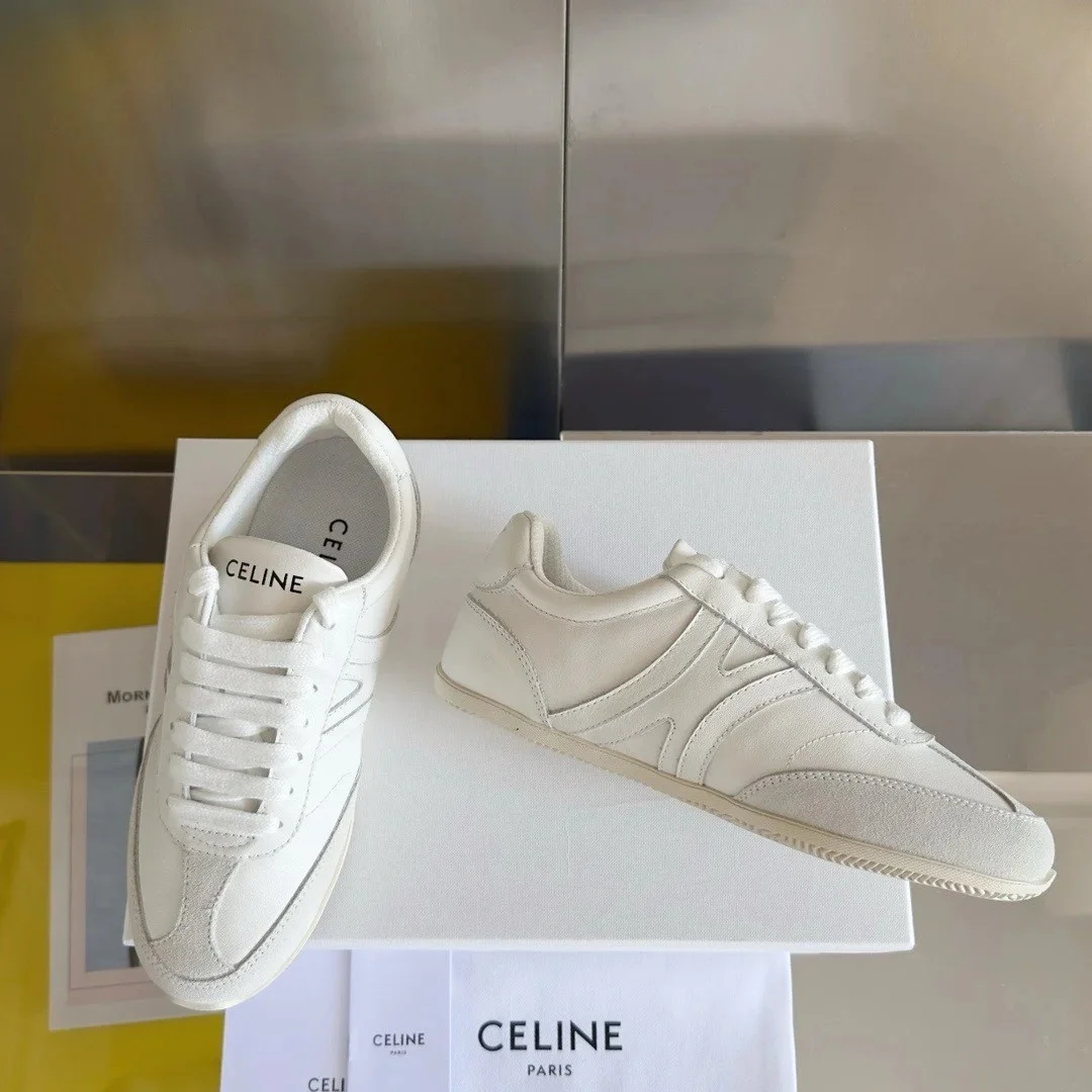 Celine Women’s Jogger Low-top Sneakers in White Leather product view 6