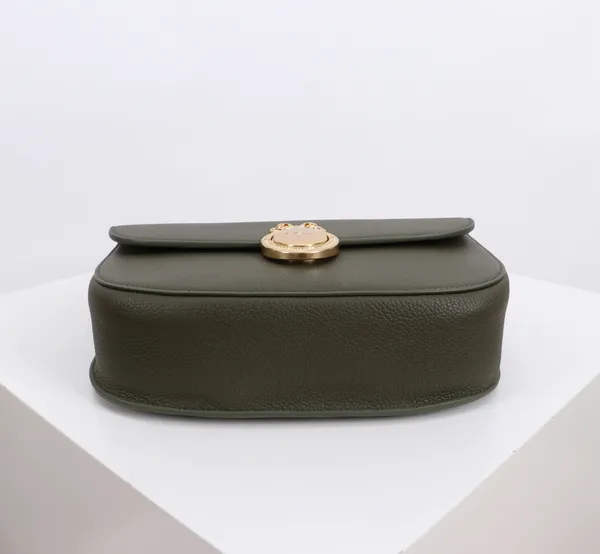 Medium Dior Médaillon Flap Bag — Olive Green product view 3