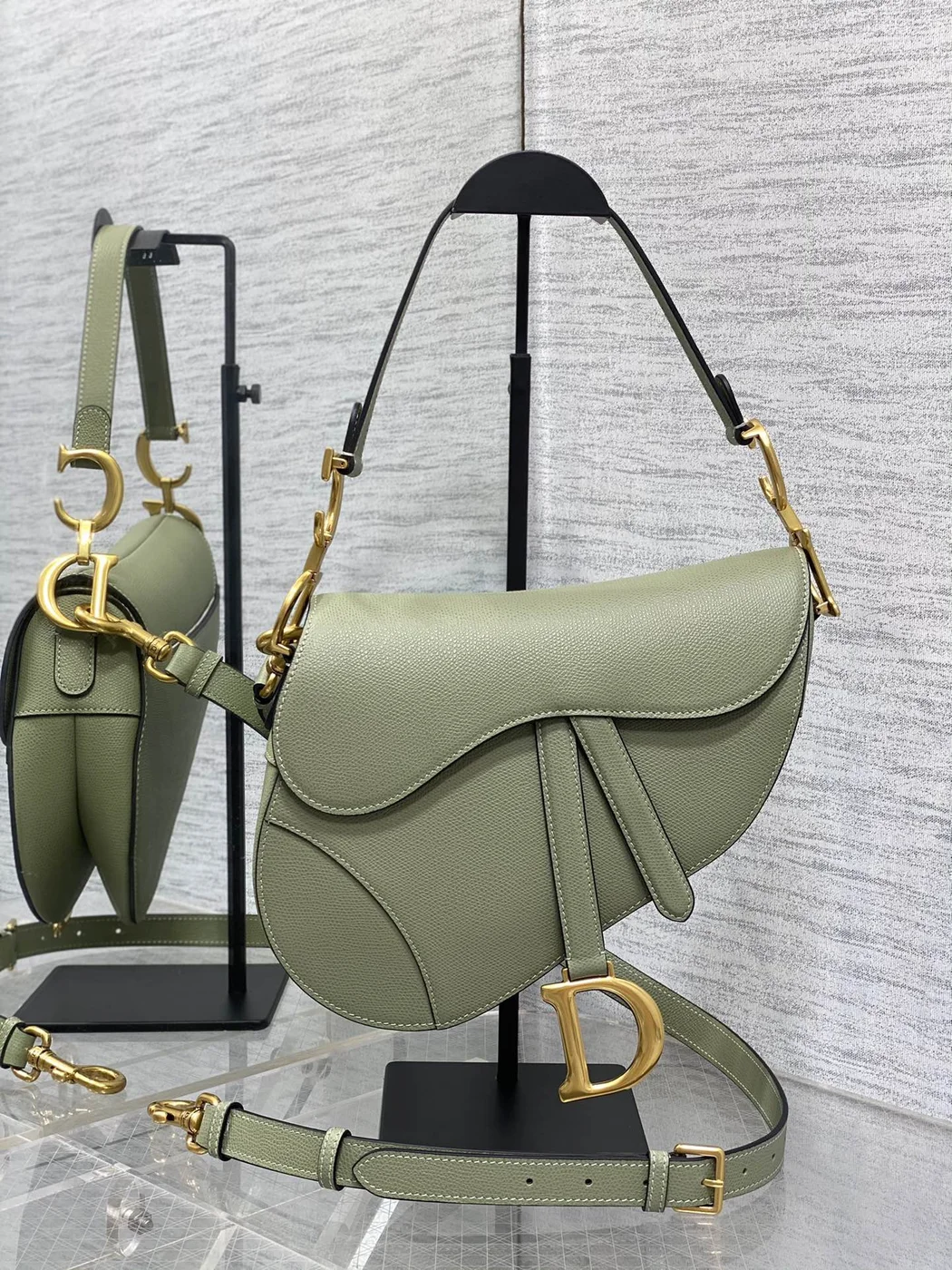 Dior Saddle Bag With Strap — Green product view 1