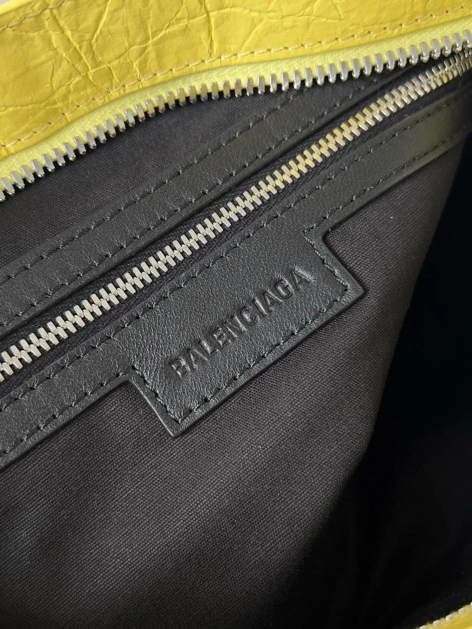 Balenciaga Le City Small Bag in Yellow Arena Lambskin product view 7