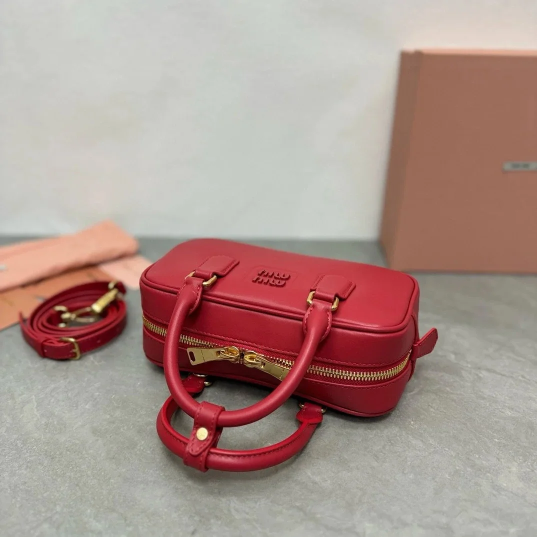 Miu Miu Arcadie Medium Bag in Red Leather product view 6