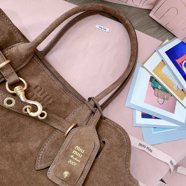 Miu Miu Aventure Suede Bag — Brown product view 5