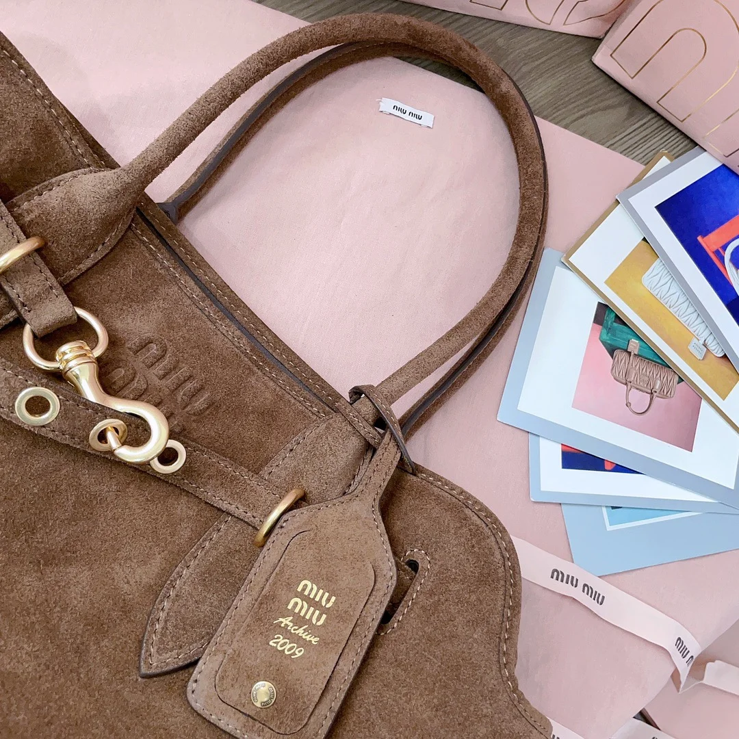 Miu Miu Aventure Suede Bag — Brown product view 5