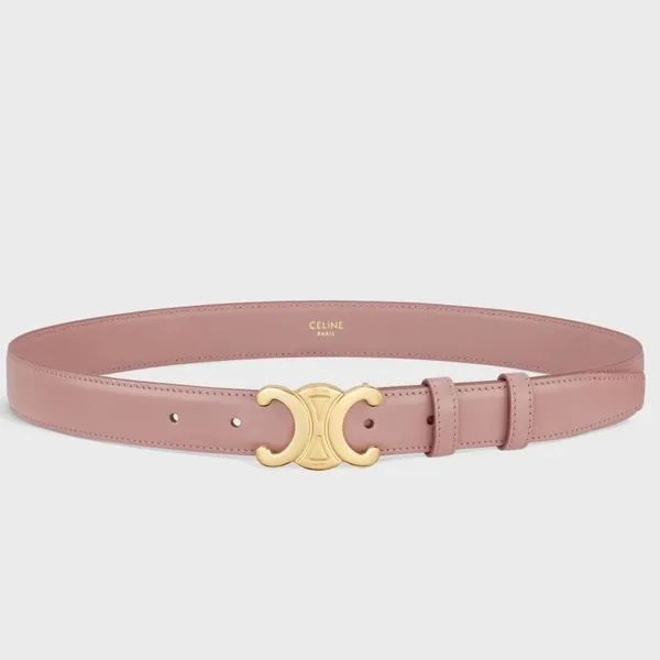 Celine Medium Triomphe Belt 25MM in Pink Calfskin product photo