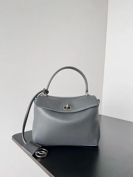 Balenciaga Rodeo Mini Bag in Grey Calfskin product view 5