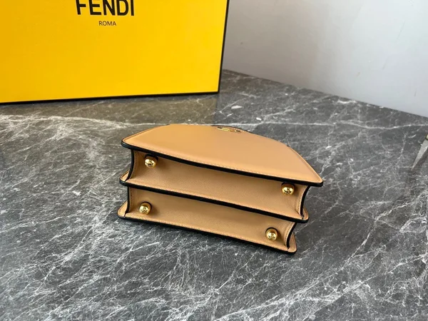 Fendi Peekaboo ISeeU Petite Bag In Beige Nappa Leather product view 8