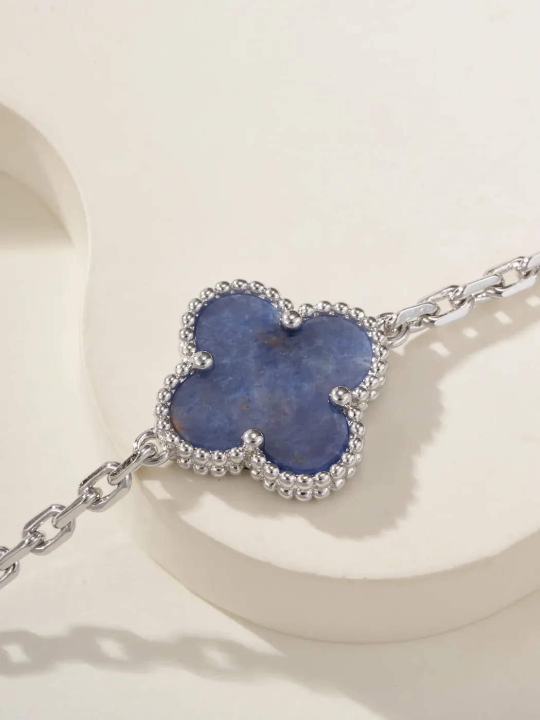 Van Cleef & Arpels Alhambra Blue Five-Clover Silver-Tone Bracelet product view 5