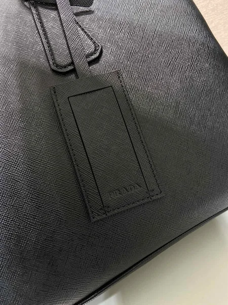 Prada Saffiano Leather Work Bag — Black product view 7