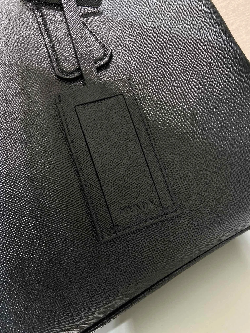 Prada Saffiano Leather Work Bag — Black product view 7