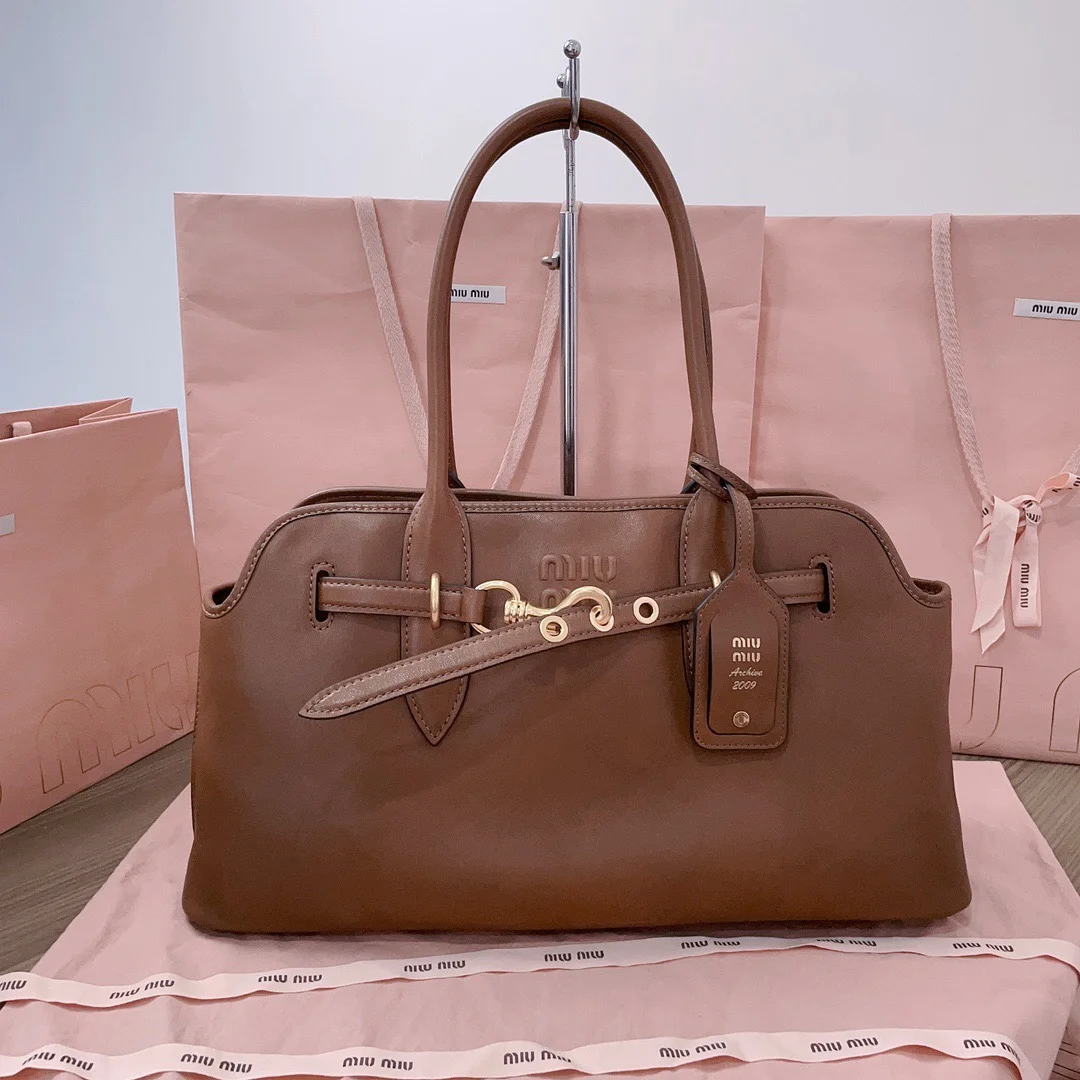 Miu Miu Aventure Leather Bag — Brown product view 1