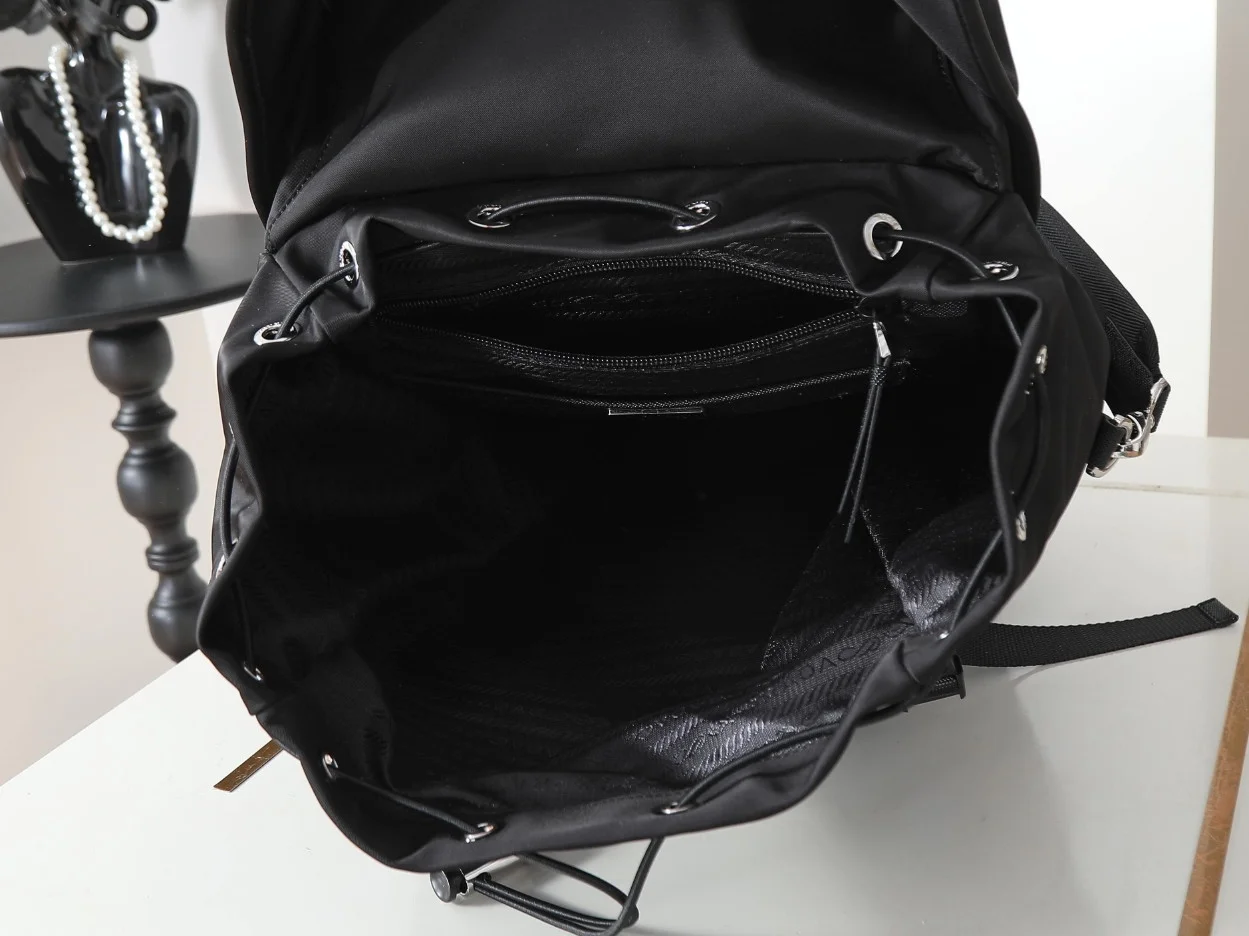 Prada Backpack in Black Re-Nylon product view 3