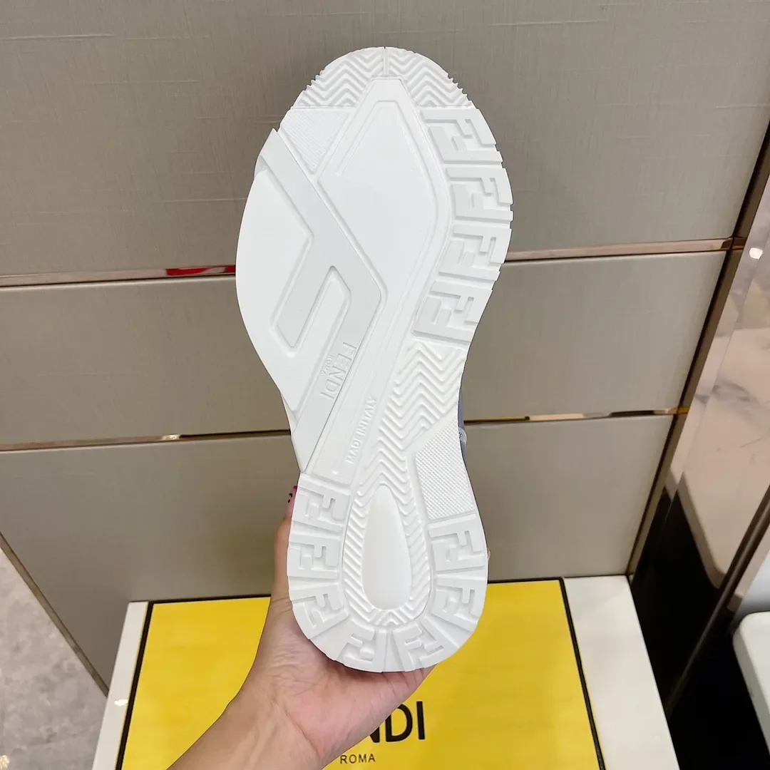 Fendi Flow Low-Top Sneakers in Grey product view 9