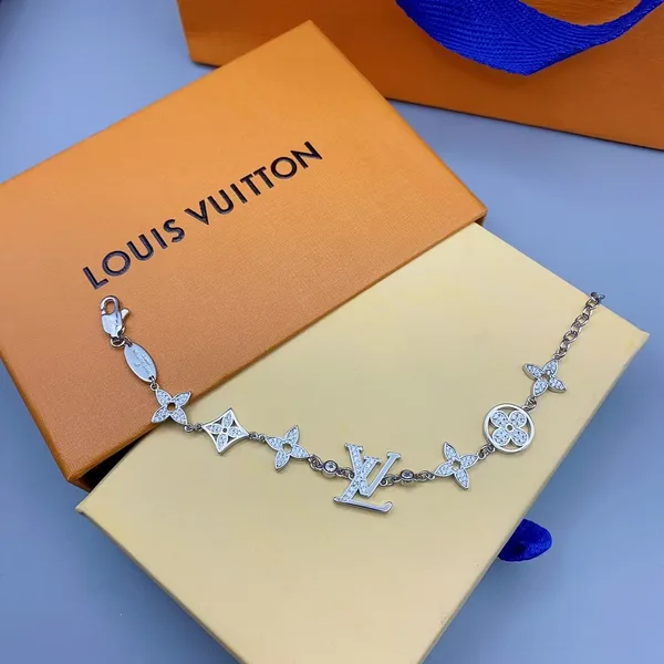 Louis Vuitton Hollow Pavé Blossom LV Charm Bracelet Silver-Tone product view 3