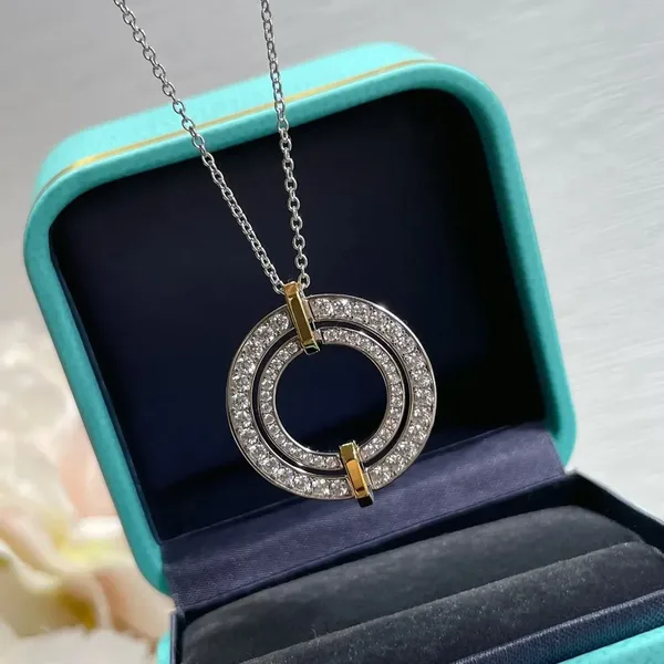 Tiffany & Co. Two-Tone Round Pavé-Effect Pendant Necklace Two-Tone product photo