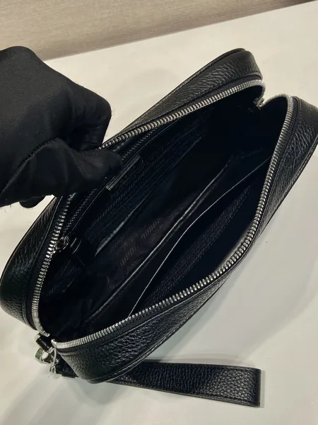Prada Leather Pouch — Black product view 8