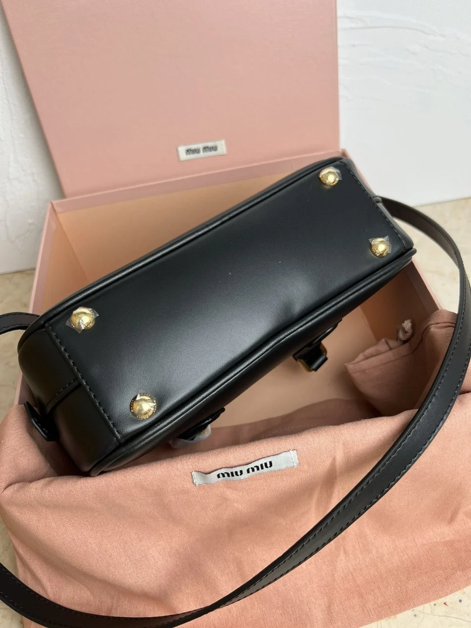 Miu Miu Arcadie Medium Bag in Black Leather product view 9