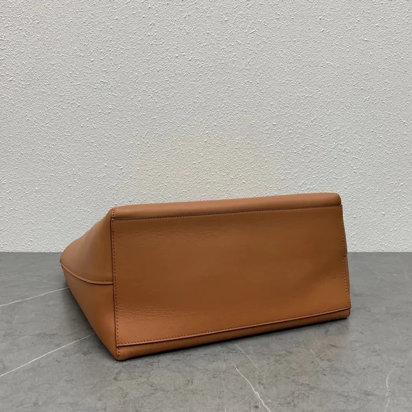Loewe Anagram Medium Tote Bag In Brown Calfskin product view 3
