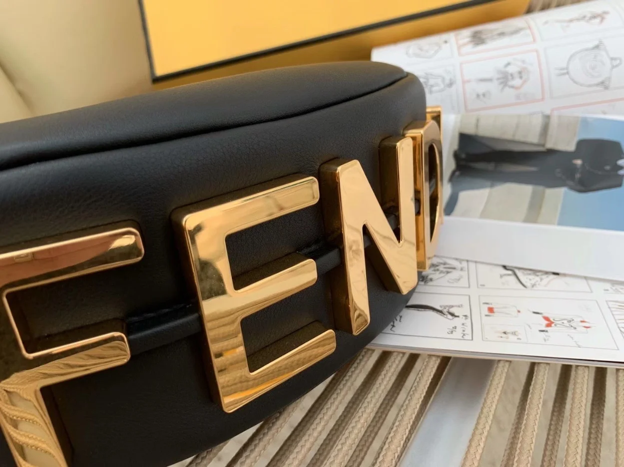 Fendi Fendigraphy Small Hobo Bag In Black Leather product view 9