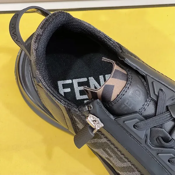 Fendi Flow Low-Top Sneakers in Black FF product view 7