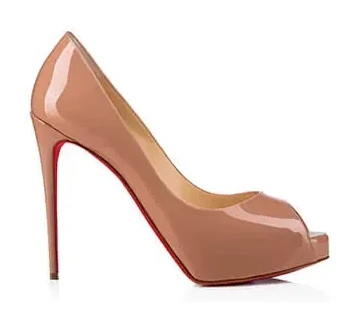 Christian Louboutin New Very Prive 120 Peep-Toe Platform Pumps Nude Pink product view 1