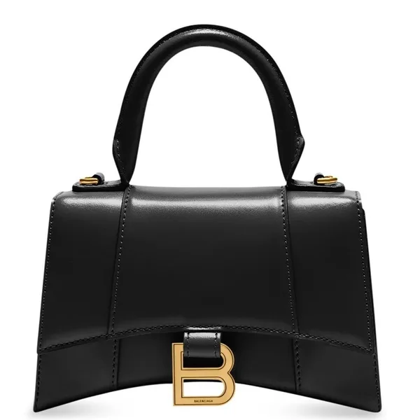 Balenciaga Hourglass XS Bag in Black Box Calfskin product photo