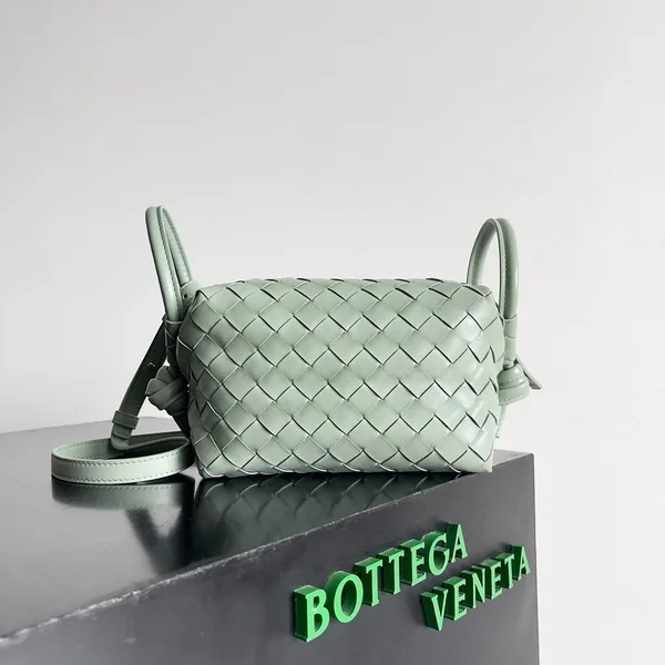 Bottega Veneta Small Loop Crossbody Bag In Sauge Intrecciato Lambskin product view 4