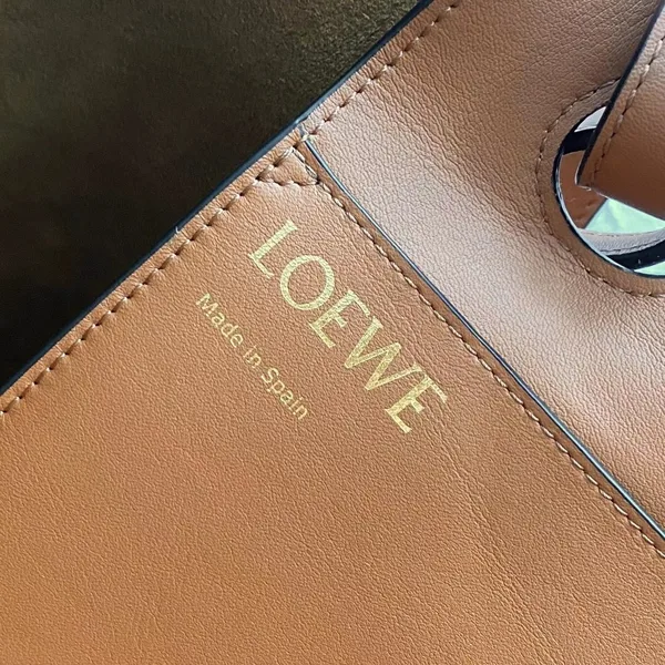 Loewe Anagram Medium Tote Bag In Brown Calfskin product view 10